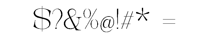 New Novaryn Thin Semi Expanded Font OTHER CHARS