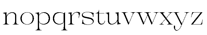 New Novaryn Thin Semi Expanded Font LOWERCASE