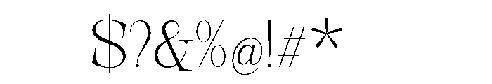 New Novaryn Thin Font OTHER CHARS