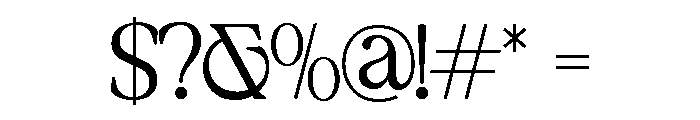 New Shuffle Extra Light Font OTHER CHARS