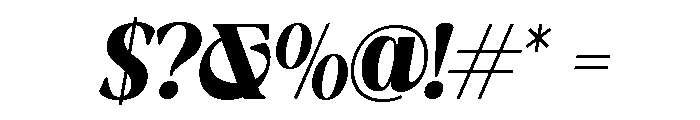 New Shuffle Italic Bold Italic Font OTHER CHARS