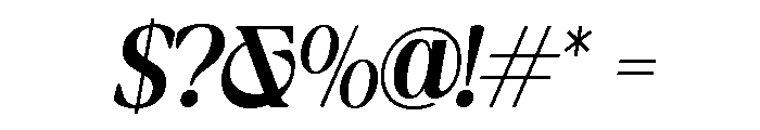 New Shuffle Italic Light Italic Font OTHER CHARS