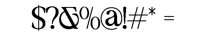 New Shuffle Light Font OTHER CHARS