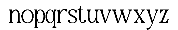 New Shuffle Thin Font LOWERCASE