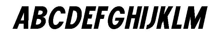 New Trusty ExtBd Cond Ita Font UPPERCASE