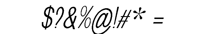 New Trusty ExtLt Cond Ita Font OTHER CHARS