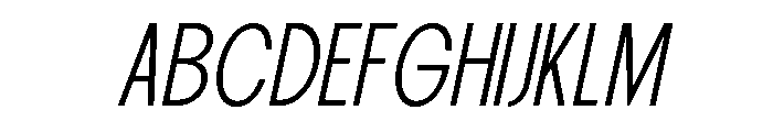 New Trusty ExtLt Cond Ita Font UPPERCASE
