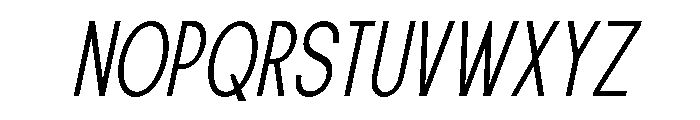New Trusty ExtLt Cond Ita Font UPPERCASE