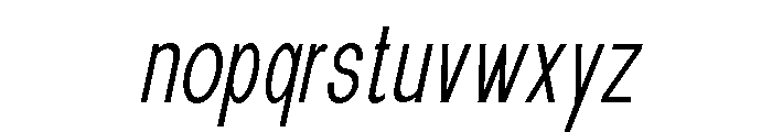 New Trusty ExtLt Cond Ita Font LOWERCASE