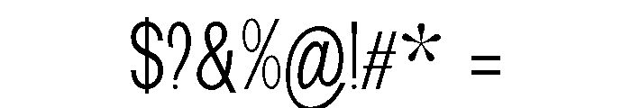 New Trusty ExtLt Cond Font OTHER CHARS