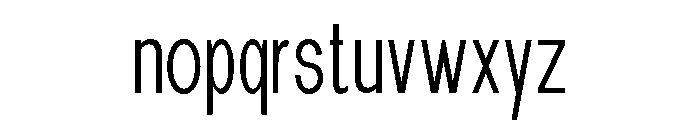 New Trusty ExtLt Cond Font LOWERCASE