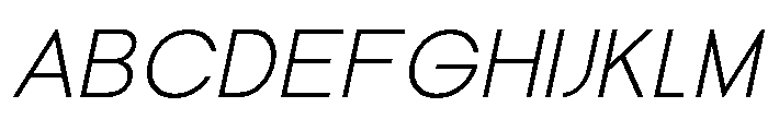 New Trusty Extra Light Italic Font UPPERCASE