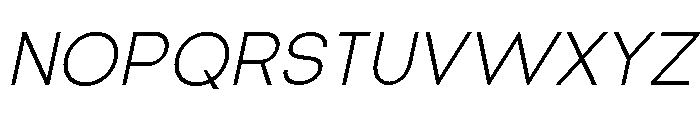 New Trusty Extra Light Italic Font UPPERCASE