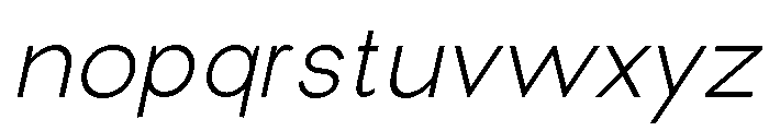New Trusty Extra Light Italic Font LOWERCASE