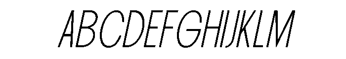 New Trusty Thin Cond Ita Font UPPERCASE