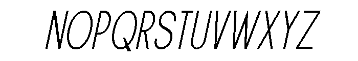 New Trusty Thin Cond Ita Font UPPERCASE
