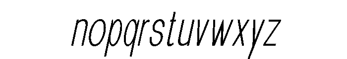 New Trusty Thin Cond Ita Font LOWERCASE
