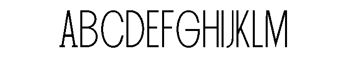 New Trusty Thin Condensed Font UPPERCASE