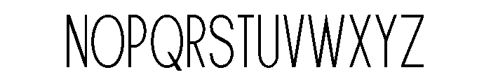 New Trusty Thin Condensed Font UPPERCASE