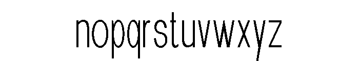New Trusty Thin Condensed Font LOWERCASE