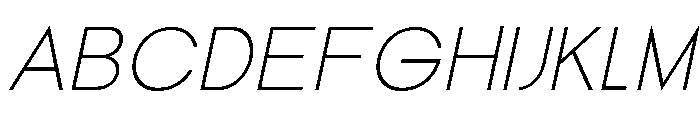 New Trusty Thin Italic Font UPPERCASE