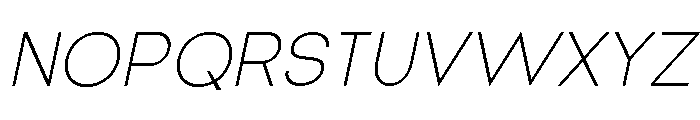 New Trusty Thin Italic Font UPPERCASE