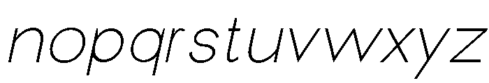 New Trusty Thin Italic Font LOWERCASE