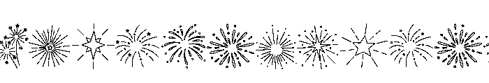 New Year Fireworks Celebration FONT