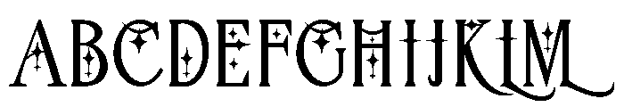 New moon Font UPPERCASE