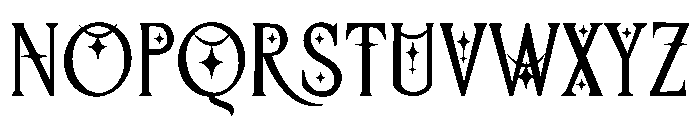 New moon Font UPPERCASE