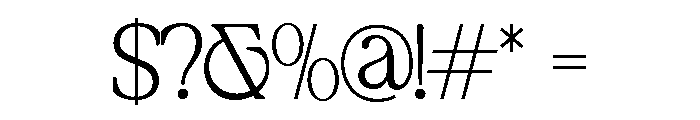 NewShuffle-Thin Font OTHER CHARS