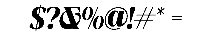 NewShuffleItalic-BoldItalic Font OTHER CHARS