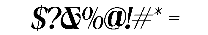 NewShuffleItalic-LightItalic Font OTHER CHARS