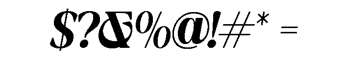 NewShuffleItalic-MediumItalic Font OTHER CHARS