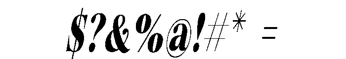 Newback Italic Font OTHER CHARS