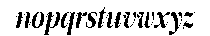 Newback Italic Font LOWERCASE