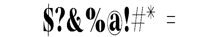 Newback Font OTHER CHARS