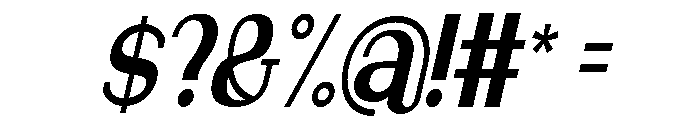 NewbornTimes-ExtBdSlantCond Font OTHER CHARS