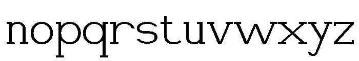 NewbornTimes-ExtLtExp Font LOWERCASE