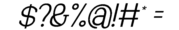 NewbornTimes-ExtLtSlant Font OTHER CHARS