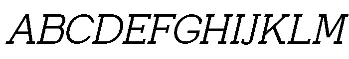 NewbornTimes-ExtLtSlant Font UPPERCASE
