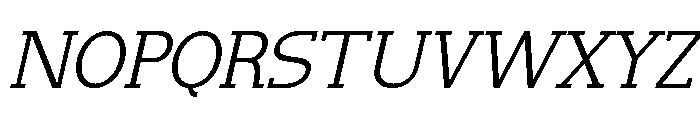 NewbornTimes-ExtLtSlant Font UPPERCASE