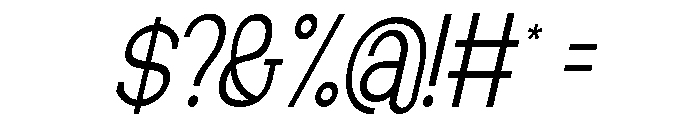 NewbornTimes-ExtLtSlantCond Font OTHER CHARS