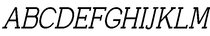 NewbornTimes-ExtLtSlantCond Font UPPERCASE