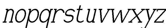 NewbornTimes-ExtLtSlantCond Font LOWERCASE
