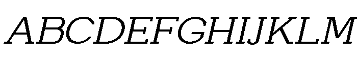 NewbornTimes-ExtLtSlantExp Font UPPERCASE