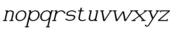 NewbornTimes-ExtLtSlantExp Font LOWERCASE