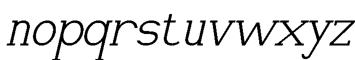 NewbornTimes-ExtLtSlant Font LOWERCASE