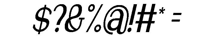 NewbornTimes-MedSlantCond Font OTHER CHARS