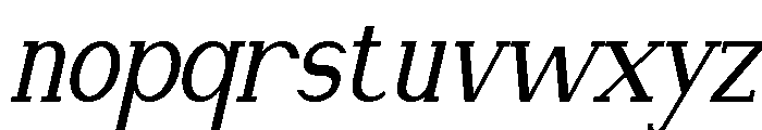 NewbornTimes-MedSlantCond Font LOWERCASE